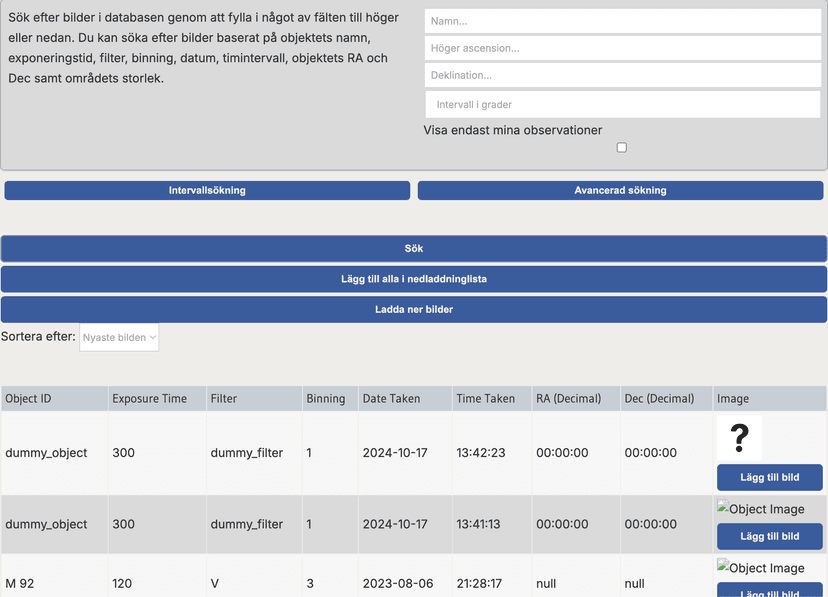 Image Database Frontend
